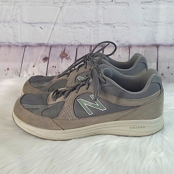 New Balance MW877GT Grey Suede Walking Shoes Sneakers Men’s Size 10.5 - Picture 9 of 17